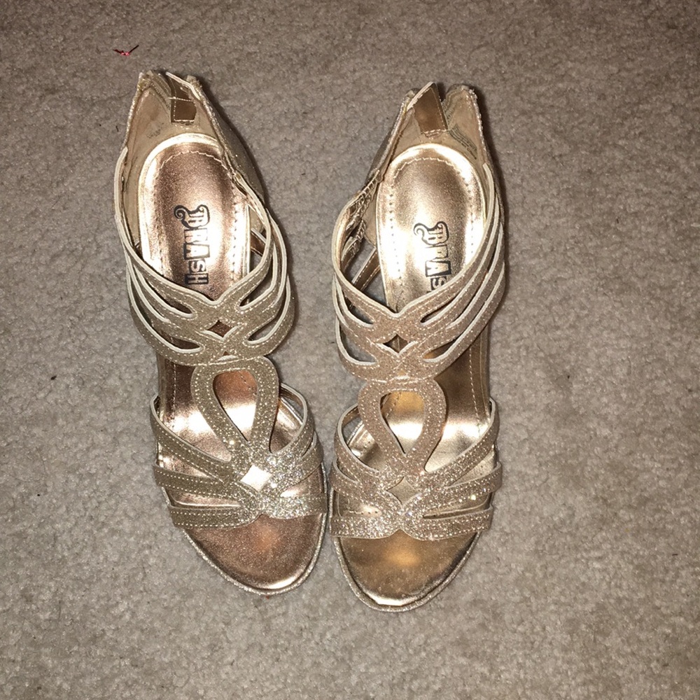 Gold formal heels